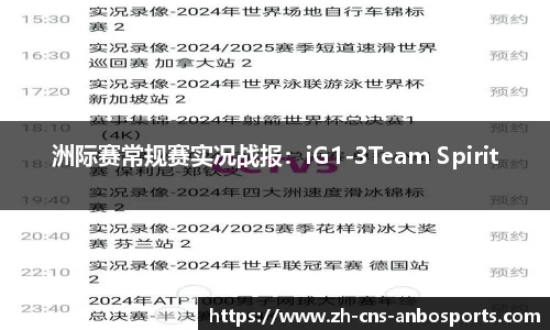 洲际赛常规赛实况战报：iG1-3Team Spirit
